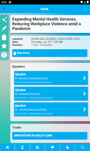 VITAL Events Screenshot 2