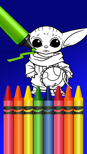 Baby Yoda Coloring Book Screenshot 0