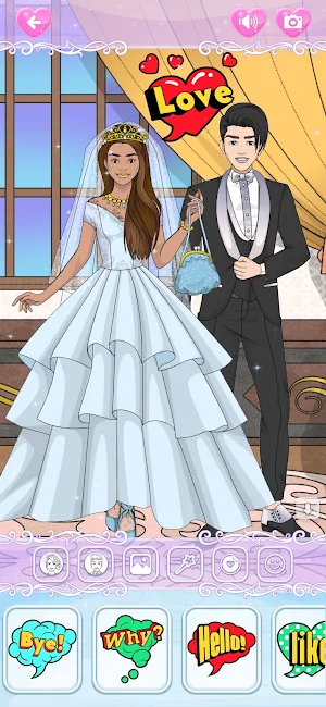 Wedding Coloring Dress Up - Games for Girls Screenshot 3