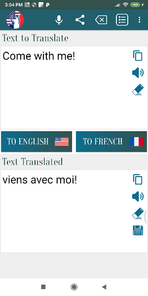 French English Translator Screenshot 1