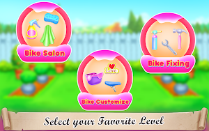 Girl Bike Fix and Washing Salon Screenshot 1