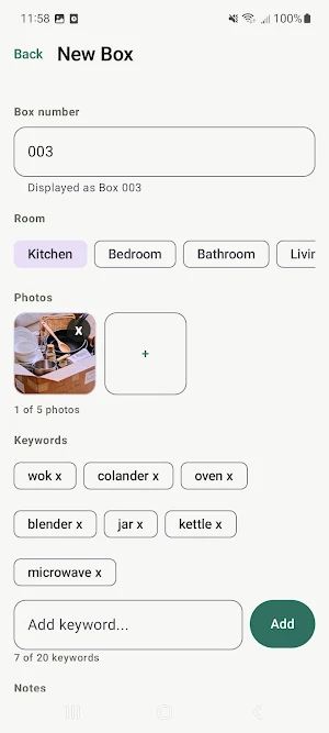 PackPal: Moving Box Inventory Screenshot 1