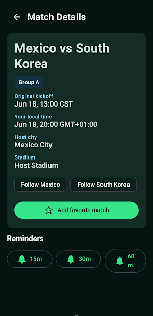Football Fan Planner 2026 Screenshot 2