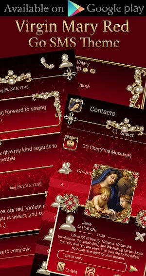 Virgin Mary Red theme Screenshot 3