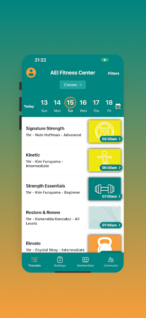 AEI Fitness Center Screenshot 1