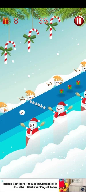 سانتا المتزلج Slider Santa Screenshot 1