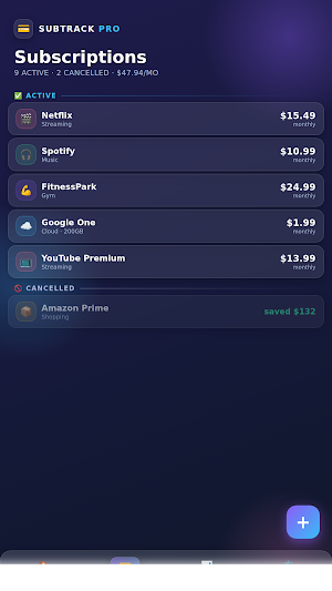 SubTrack: Subscription Tracker Screenshot 1