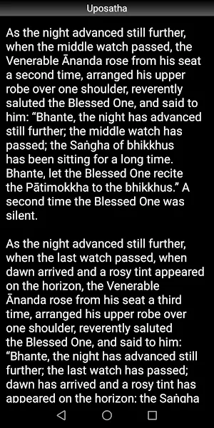Uposatha Sutta - Buddhism Screenshot 2