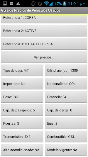 Precios de Vehículos Usados Screenshot 3