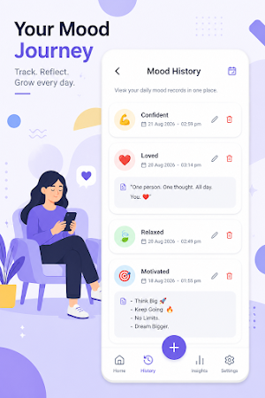 Dhunu Moods- Mood Tracker App Screenshot 1