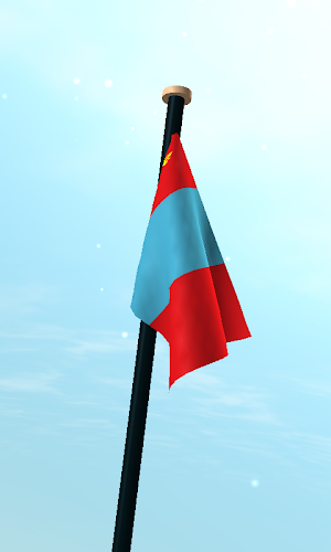 Mongolia Flag 3D Wallpaper Screenshot 2