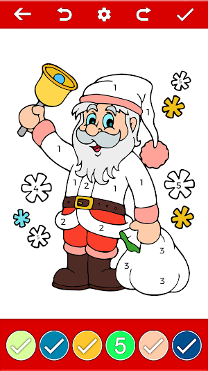 Christmas Color By Number Book Screenshot 2