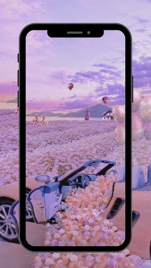 pink flower wallpaper Screenshot 1
