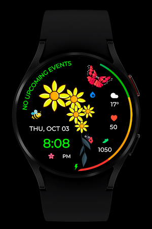 Flowers Watch Face Wear OS Screenshot 1