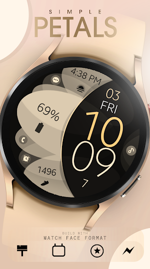 Simple Petals Watch Face Screenshot 1