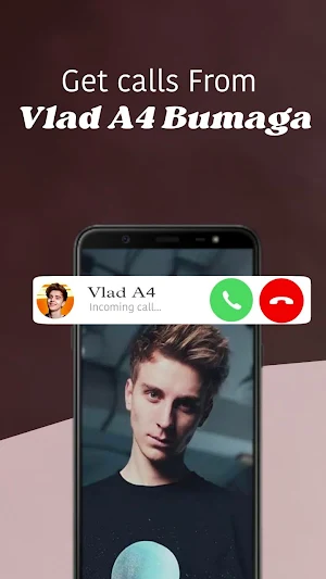 Vlad A4 Bumaga Fake Video Call Screenshot 0