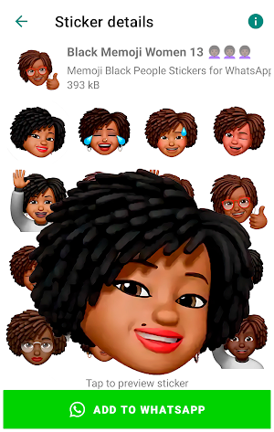 Memoji Black People Stickers Screenshot 2