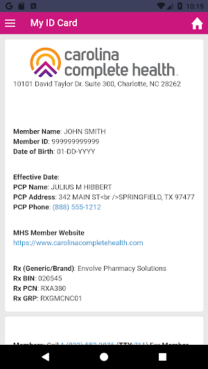 Carolina Complete Health Screenshot 2