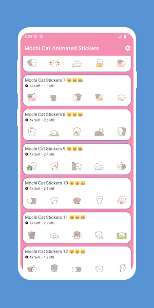 Mochi Cat Animated Stickers Screenshot 1