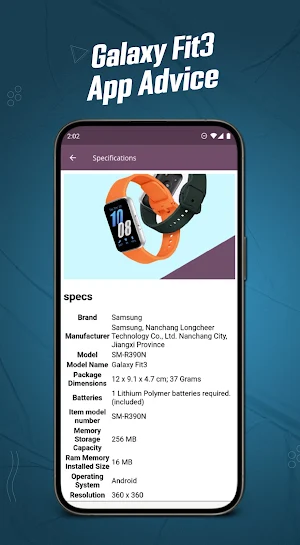Galaxy Fit3 App Advice Screenshot 2