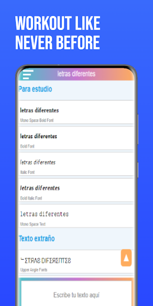 letras diferentes Screenshot 0