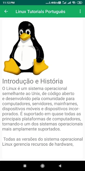 Linux Tutorial Português Screenshot 0