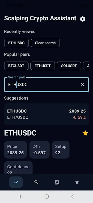 Scalping Crypto Assistant Screenshot 0