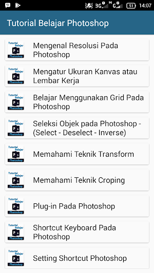 Tutorial Belajar Photoshop Screenshot 1