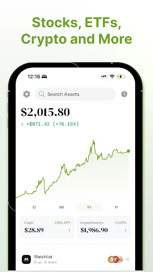 Grow: Stocks, ETFs, Crypto Screenshot 0