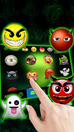 Neon Skull 2 Keyboard Theme Screenshot 3