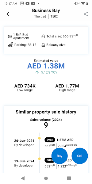 DXB Estimate Screenshot 1