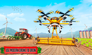 Modern Farming Sim: Drone Farming Tractor Games Screenshot 0