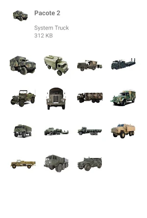 Figurinhas de Caminhões Militares - WAStickerApps Screenshot 2