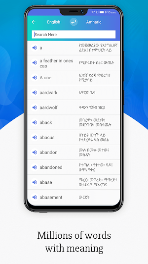 Meaning in Amharic Screenshot 1