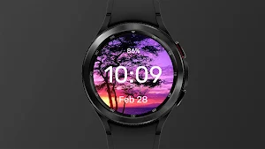 Neon Sunset - Watch Face Screenshot 0