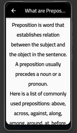 appropriate preposition Screenshot 0