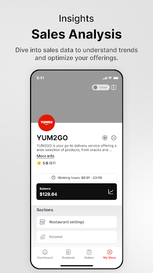 YUM2GO - BUSINESS Screenshot 1