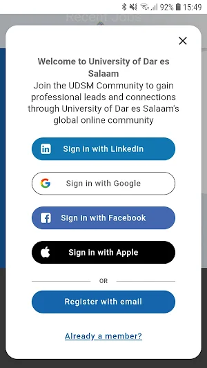 UDSM Alumni Screenshot 1
