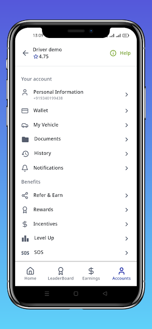 Just Ryde Partner Screenshot 2