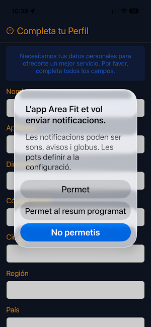 Area Fit Screenshot 2