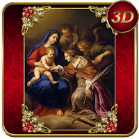 Virgin Mary Red 3D Next Launcher theme