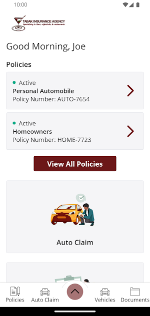 Tabak Insurance Agency Mobile Screenshot 1