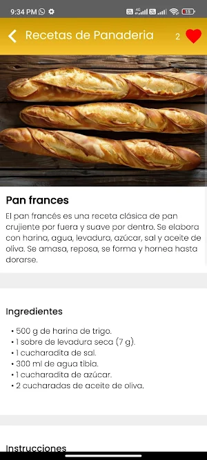 Recetas de Panaderia Screenshot 2