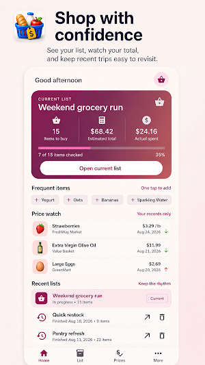 Grocery List Price Tracker Screenshot 3
