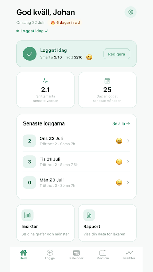 Symtomloggen Screenshot 0