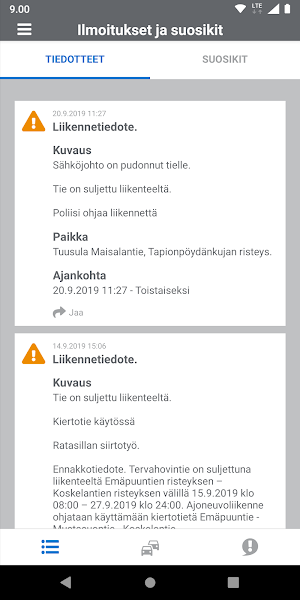 Liikennetilanne Screenshot 1