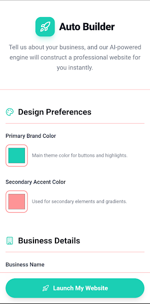 AirMyBiz Website & CV Builder Screenshot 1