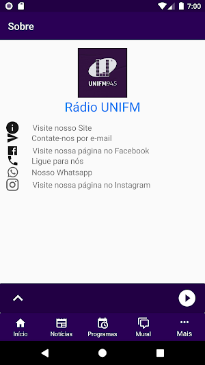 Rádio UNIFM Screenshot 3