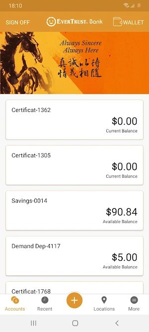 EverTrust Bank Mobile Banking Screenshot 2