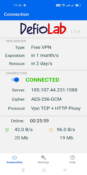 DefioLab VPN Screenshot 2